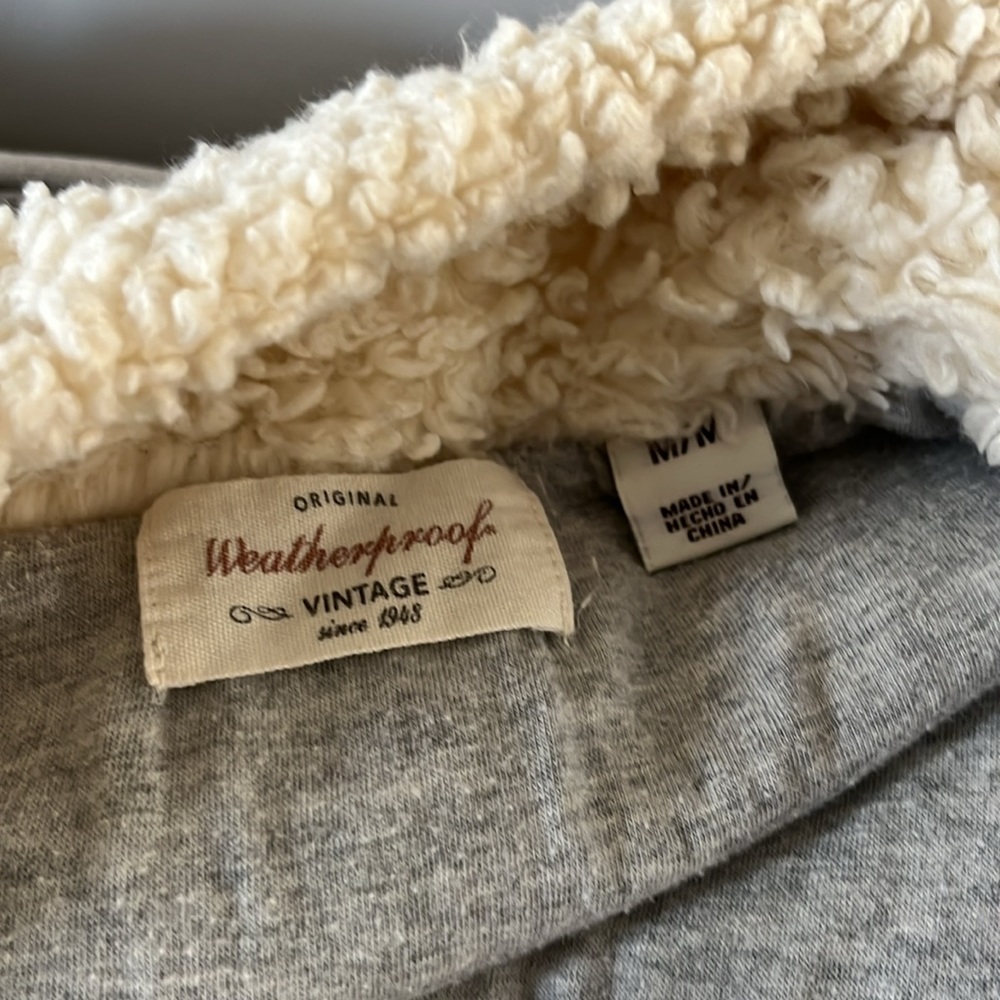 Weatherproof Med Shearling Like Pullover Half Zip… - image 3
